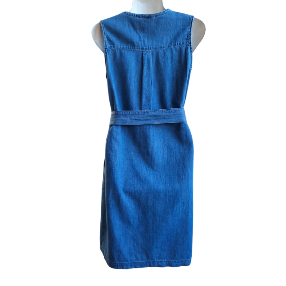 Draper James Sleeveless Chambray Shift Dress - Picture 3 of 9